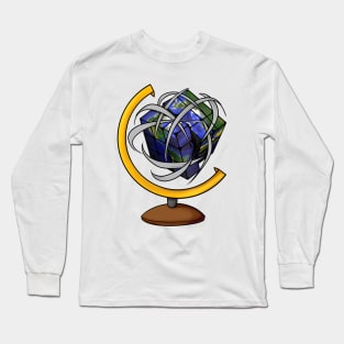 Globe Cube - Rubik's Cube Inspired Design for people who know How to Solve a Rubik's Cube Long Sleeve T-Shirt